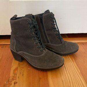 Fly London Wune Suede Lace Up Boots 38